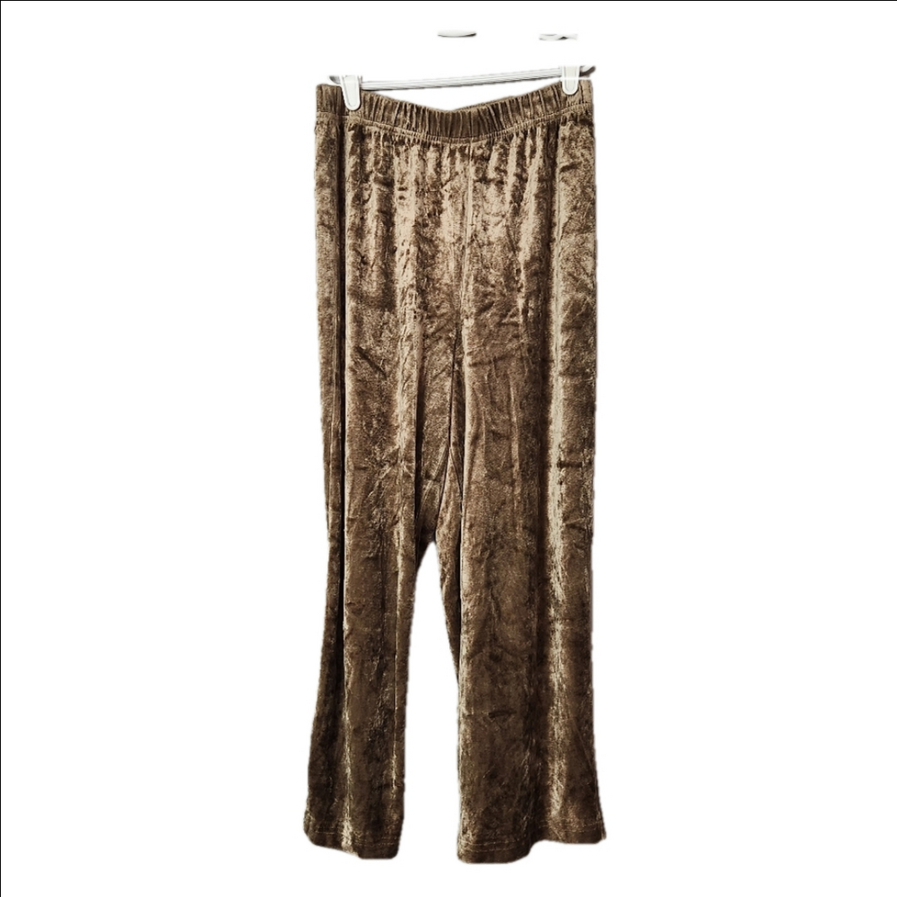 Carol Little cropped crushed velvet looking size Medium lounge Pants
